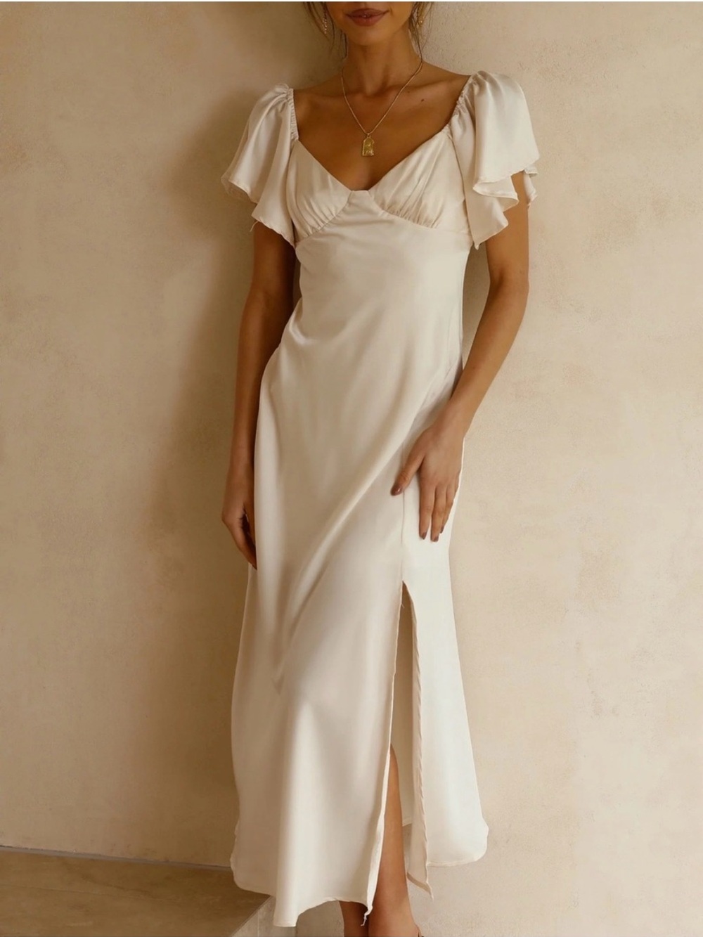 Billy J Louisa Midi Dress in Ivory size 12